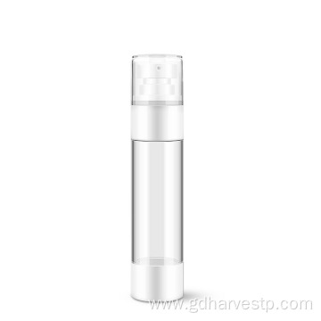 Plastic White Silver Vaccum Transparent Airless Pump Bottle